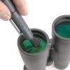 Small lens cleaner on binocular lens