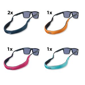 Assorted pack of floating eyewear retainers