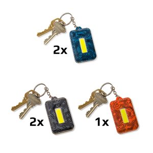 5 pack of assorted keychain lights