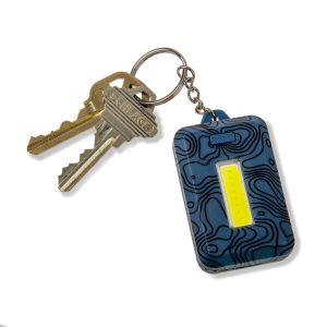 Blue keychain flashlight