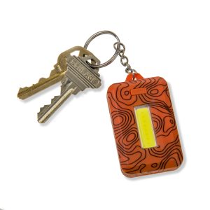 Orange keychain flashlight