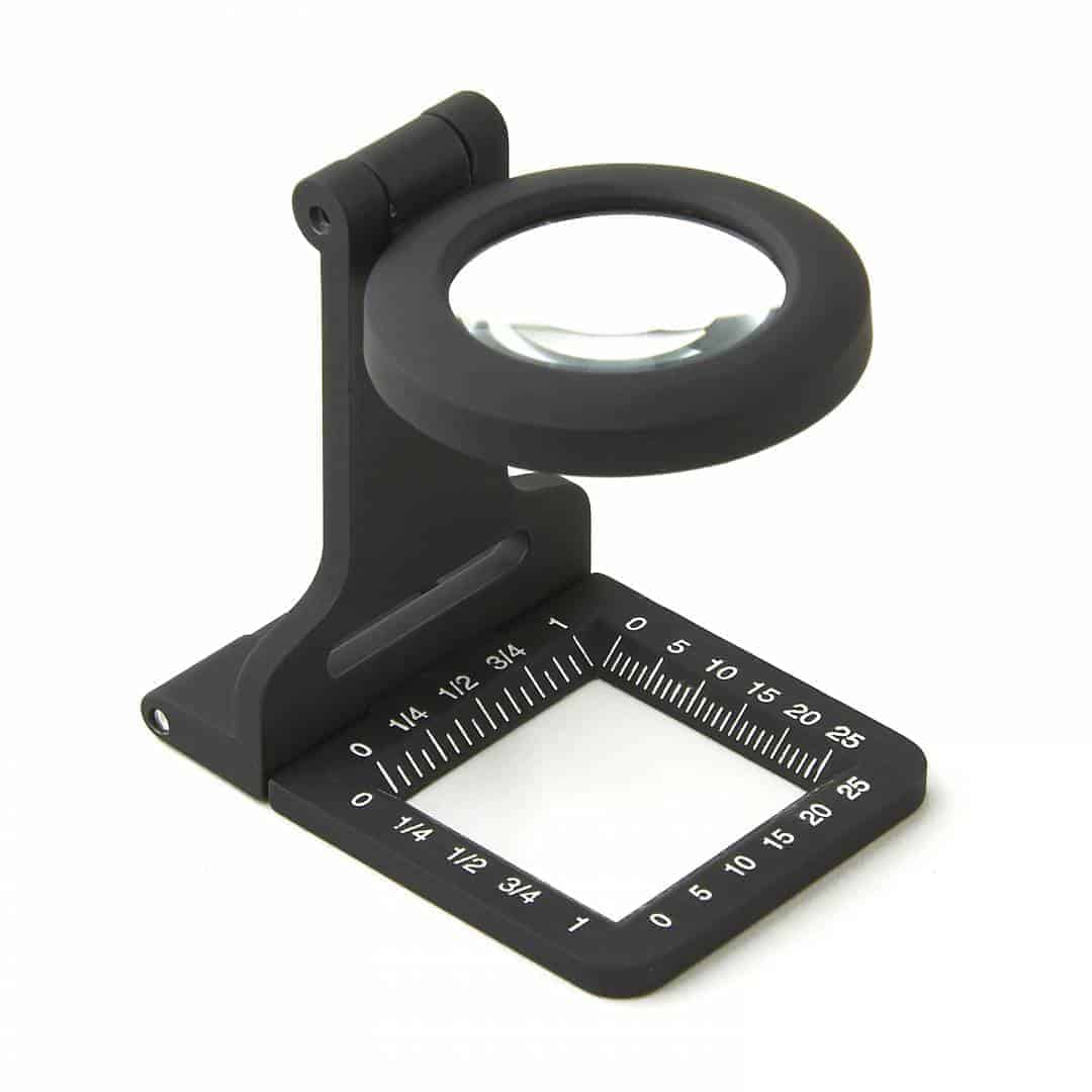 30X Linen Tester Loupe Full Metal Scale Magnifier with LED and UV Light  Portable Optical Glass Lens Magnifying Glass Thread Counter Magnifier Eye