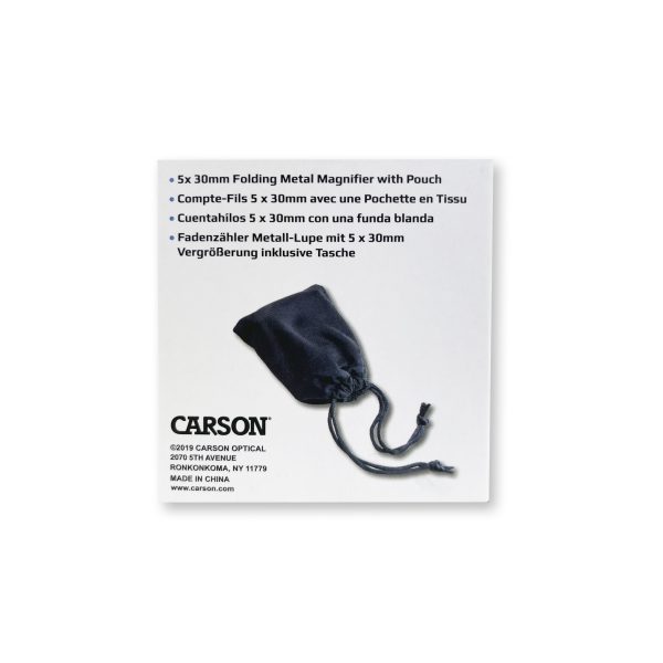 Carson LinenTest 5x30mm Folding Loupe Magnifier