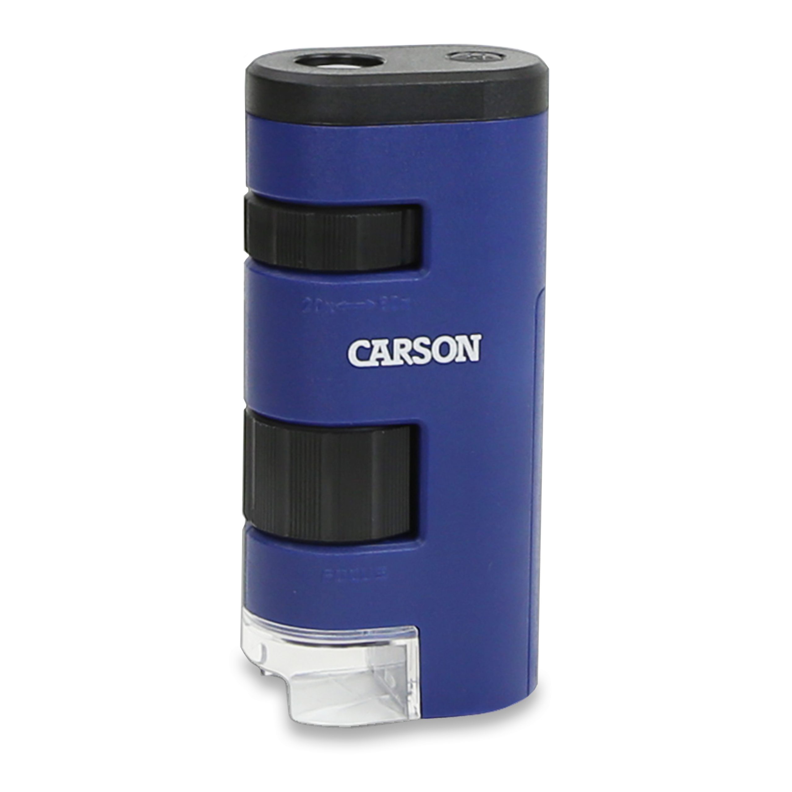 Microscope de Poche Carson Optical M1 Avec Éclairage - Orange, Bleu