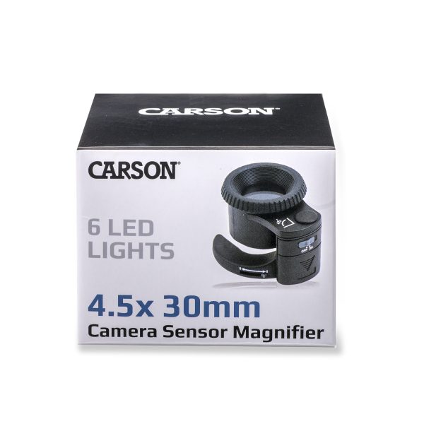 Carson SensorMag Reinigungs Lupe für Kamera Sensor mit LED-Beleuchtung