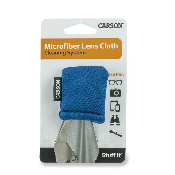 Scopes Carson Stuff-It Microfiber Cleaning Cloths for Eyeglasses Cameras Binoculars Tablets Smartphones Optics and More 