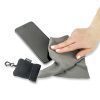 Large black pouch with microfiber cleaning cloth