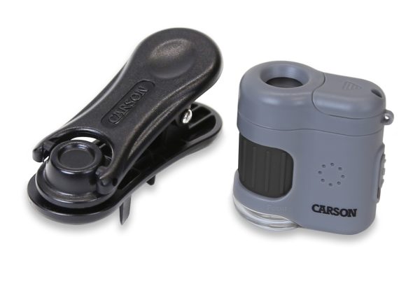 Carson Micro Mini DEL 20x poche Microscope Avec Construit-en Lumière UV orange UK 
