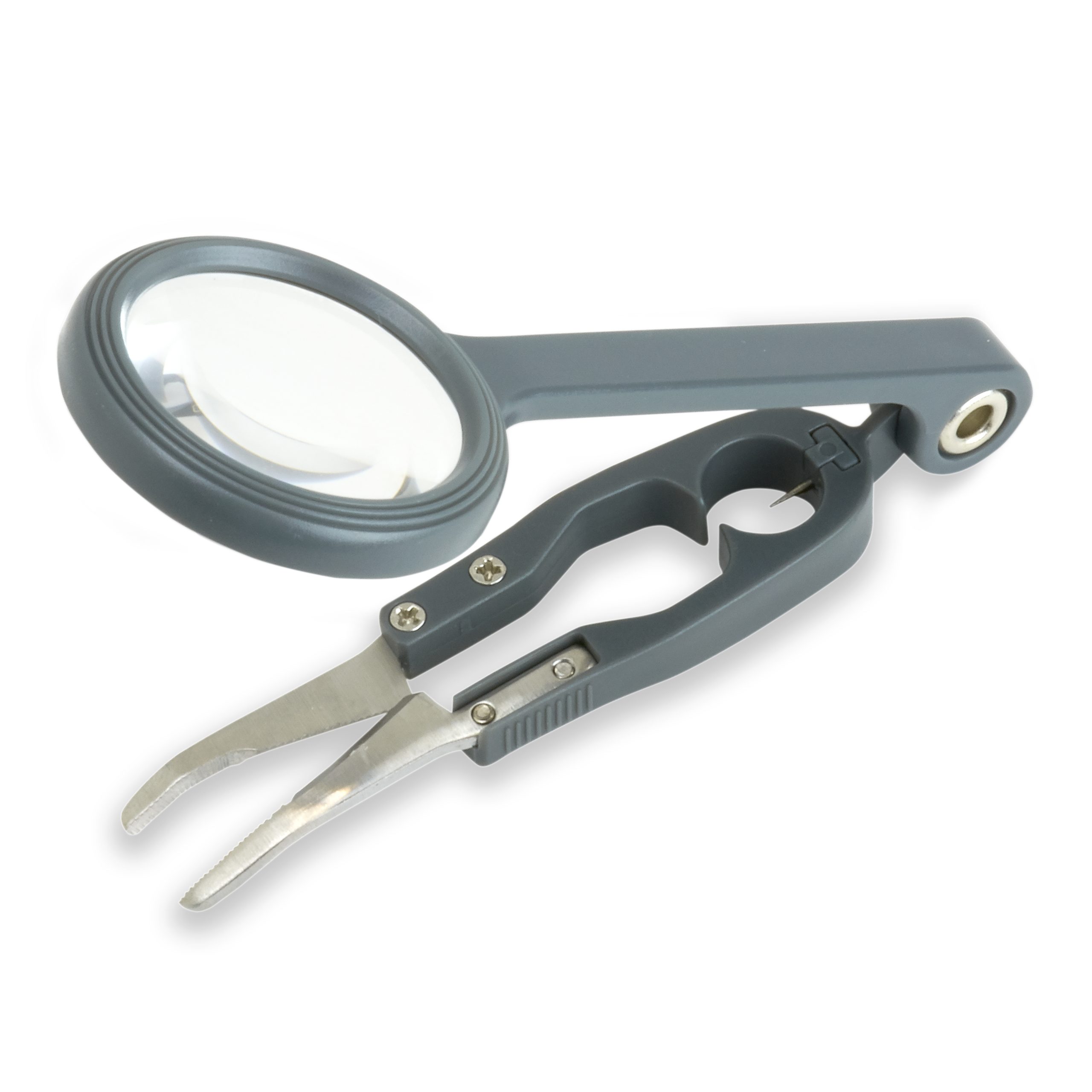 Fish'n Grip™ 4.5x Power Magnifier Fishing Tool with Precision Tweezers –  Carson Optical