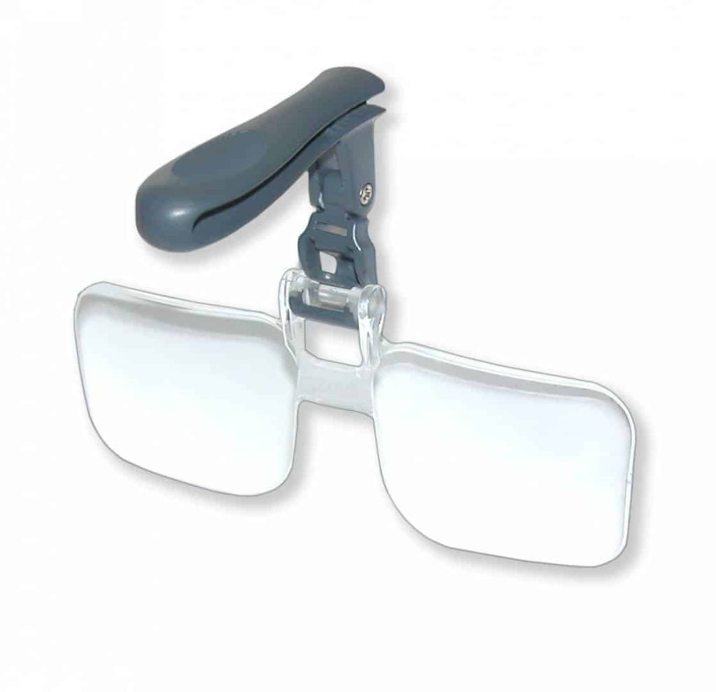 Clip On Head-Mounted Magnifier for Eyeglass 2x Magnification for