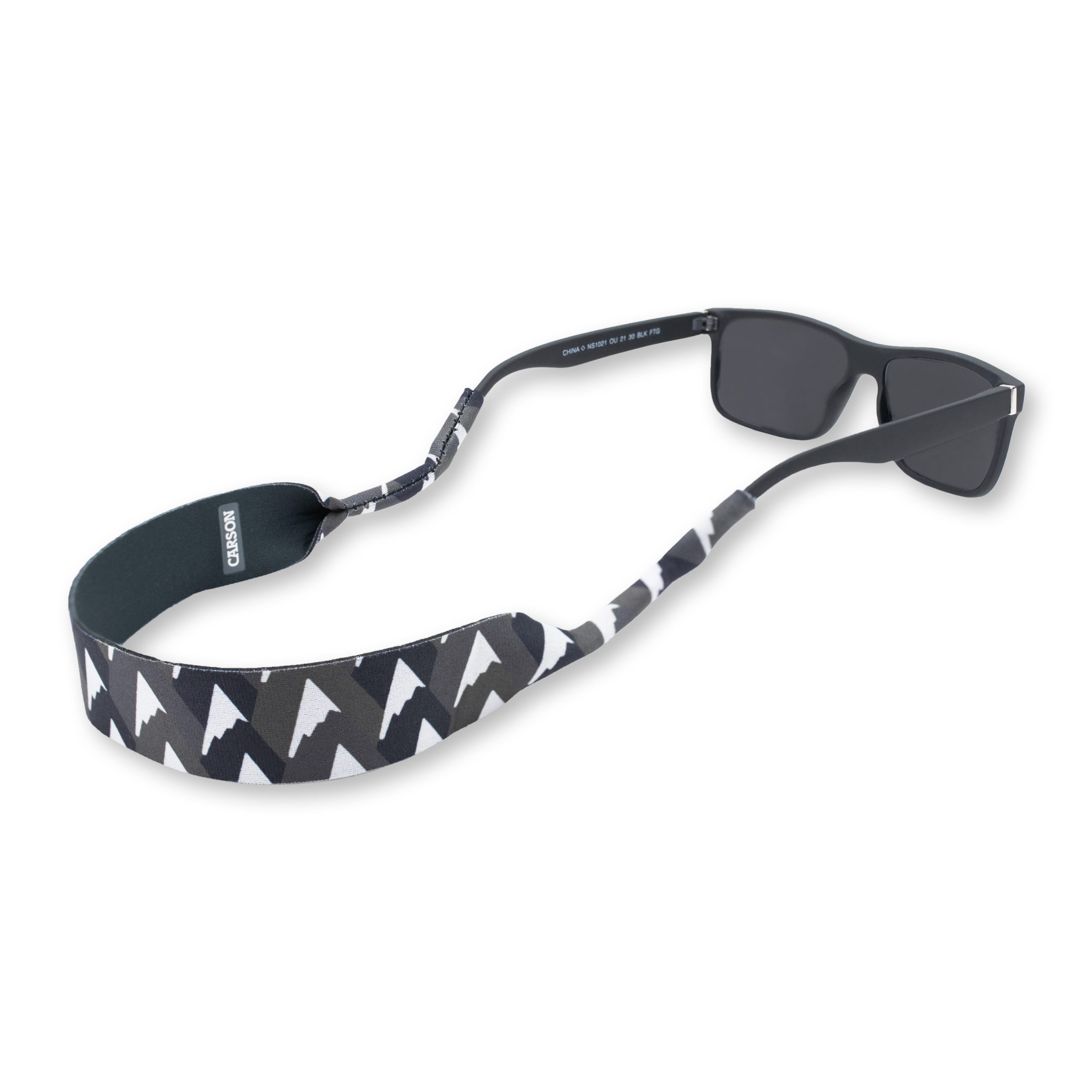 Carson Neoprene Eyewear Retainer- Tundra Gray, Size: 16.5 x 1.1 x 0.4, White