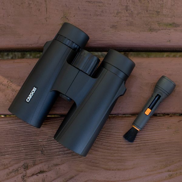 C6 Jumbo Portable Lens Cleaner and Carson Hunting Binoculars Hunting Accessories, Retractable Nylon Brush to keep image clear in nature