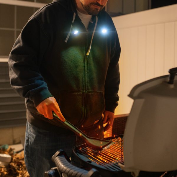 Carson NL-20 Nackenleuchte für zu Hause zum Grillen im Dunkeln, freihändiges Licht, einstellbares Arbeitslicht, duales LED-Licht, freie Hände zum Arbeiten