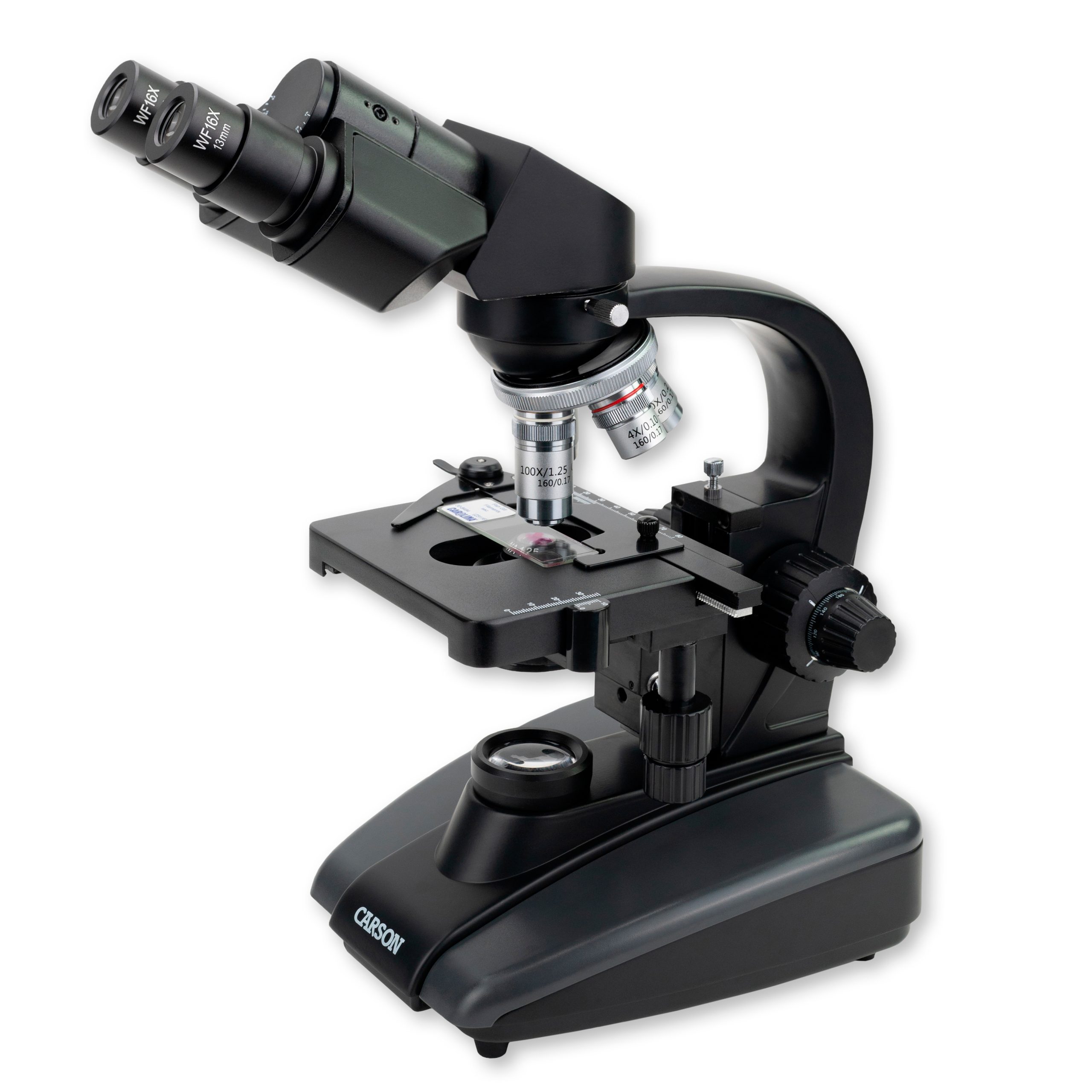 Advanced 100x-1600x LED Lit Binocular Compound Microscope – Carson