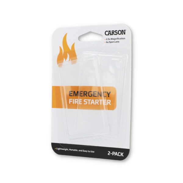carson emergency fire starter magnifier package, fire starter kit, easy fire starter, camping gear, survival gear, natural fire starter